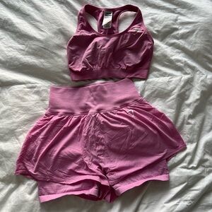 Gymshark Pink Adapt Seamless Running Set